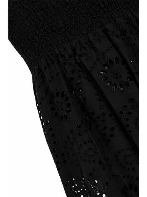 Abito lungo Jemma in cotone sangallo Nero Mc2 Saint Barth | JME00201443L